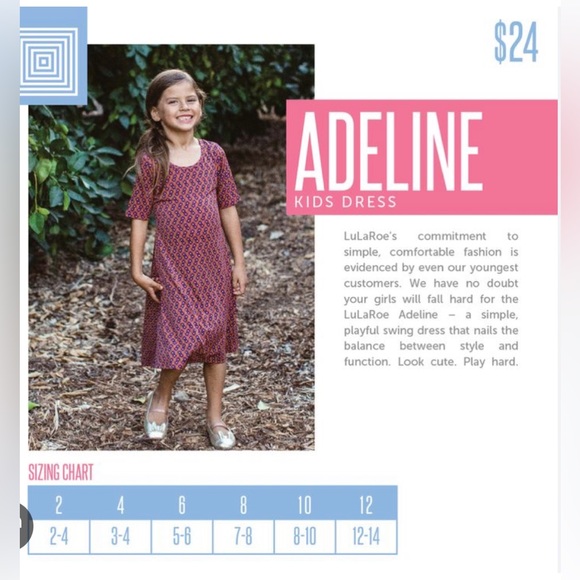 LuLaRoe Adeline dress red/black, size 2 (2-4) - Picture 8 of 8